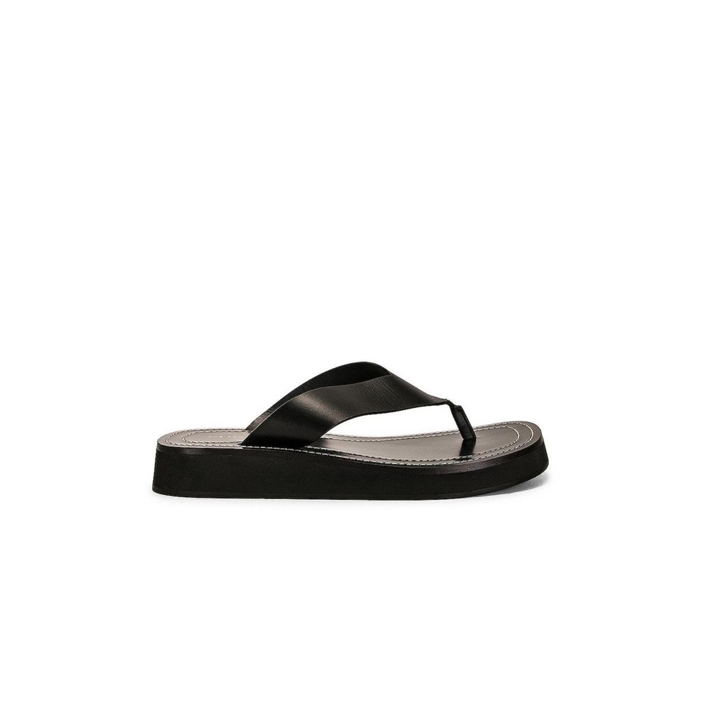 The Row Black Sandals Modern Minimalist Design